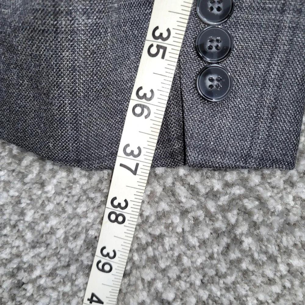 Calvin Klein Mens 46L Silk Wool Blend Blazer Grey Glen Plaid Sport Coat Macy's